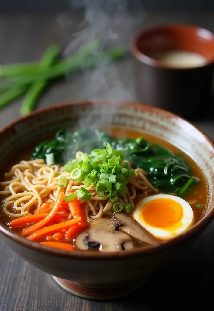 25 Brown Rice Ramen Noodle Recipes for a Healthier Bowl 11 25 Brown Rice Ramen Noodle Recipes for a Healthier Bowl - 3. Miso Veggie Ramen Soup