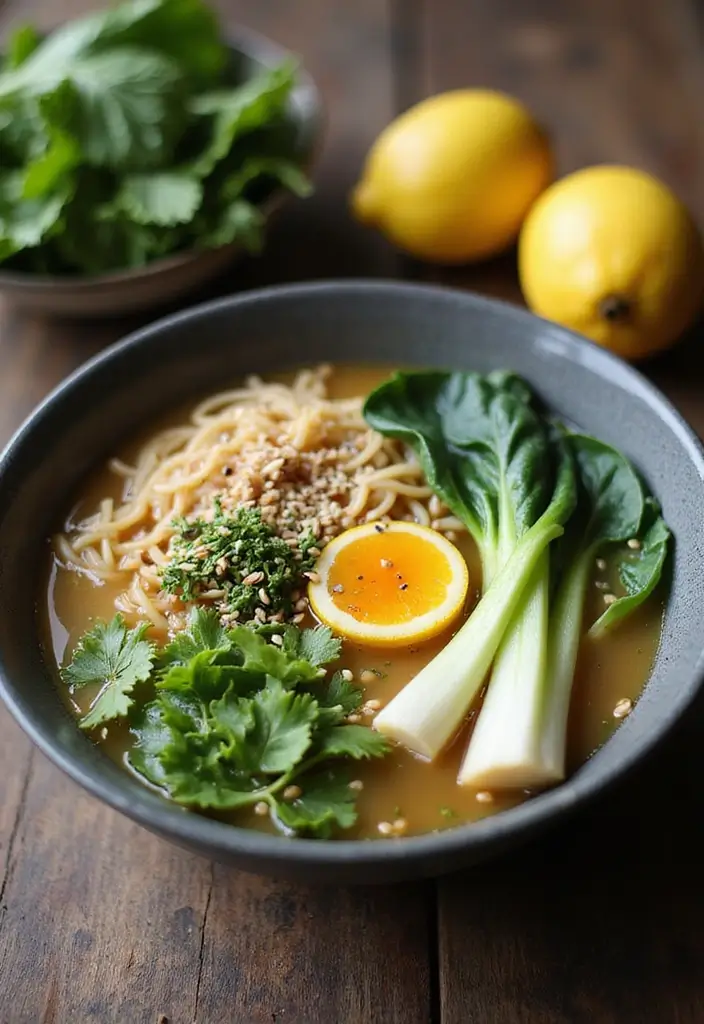 25 Brown Rice Ramen Noodle Recipes for a Healthier Bowl 49 25 Brown Rice Ramen Noodle Recipes for a Healthier Bowl - 9. Lemon Ginger Broth Ramen