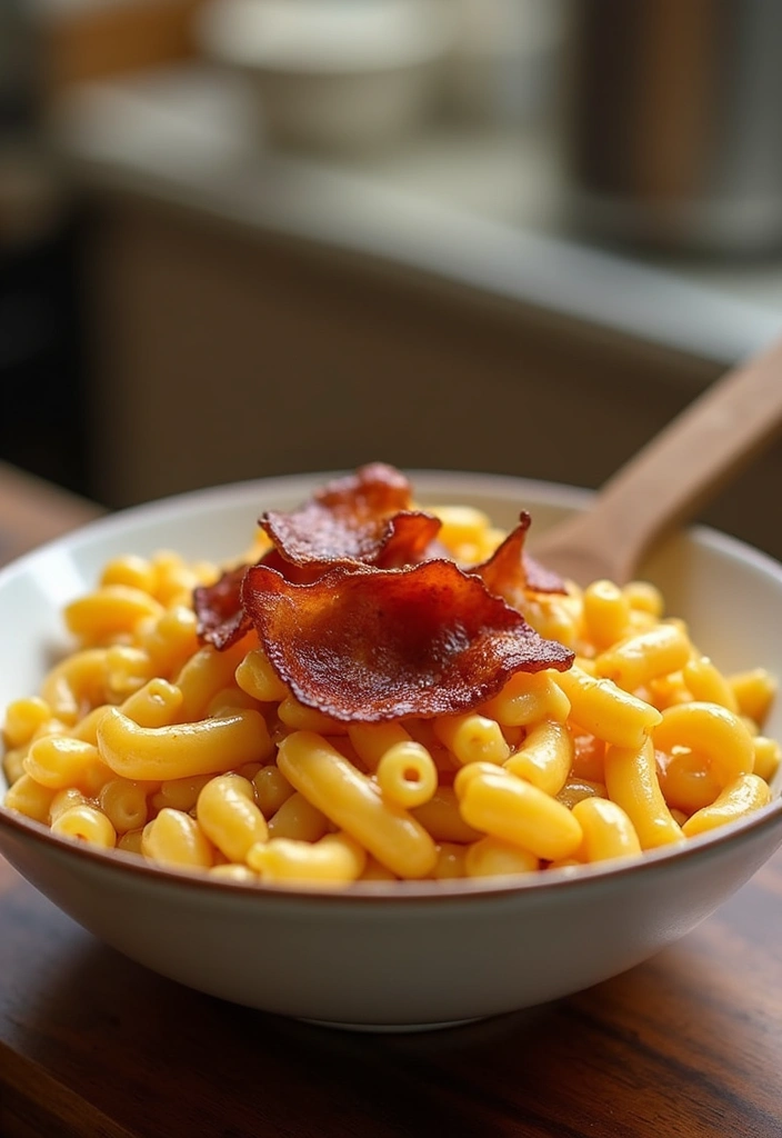 25 Cheesy Ramen Recipes You Didn’t Know You Needed 27 25 Cheesy Ramen Recipes You Didn’t Know You Needed - 5. Bacon Mac & Cheese Ramen