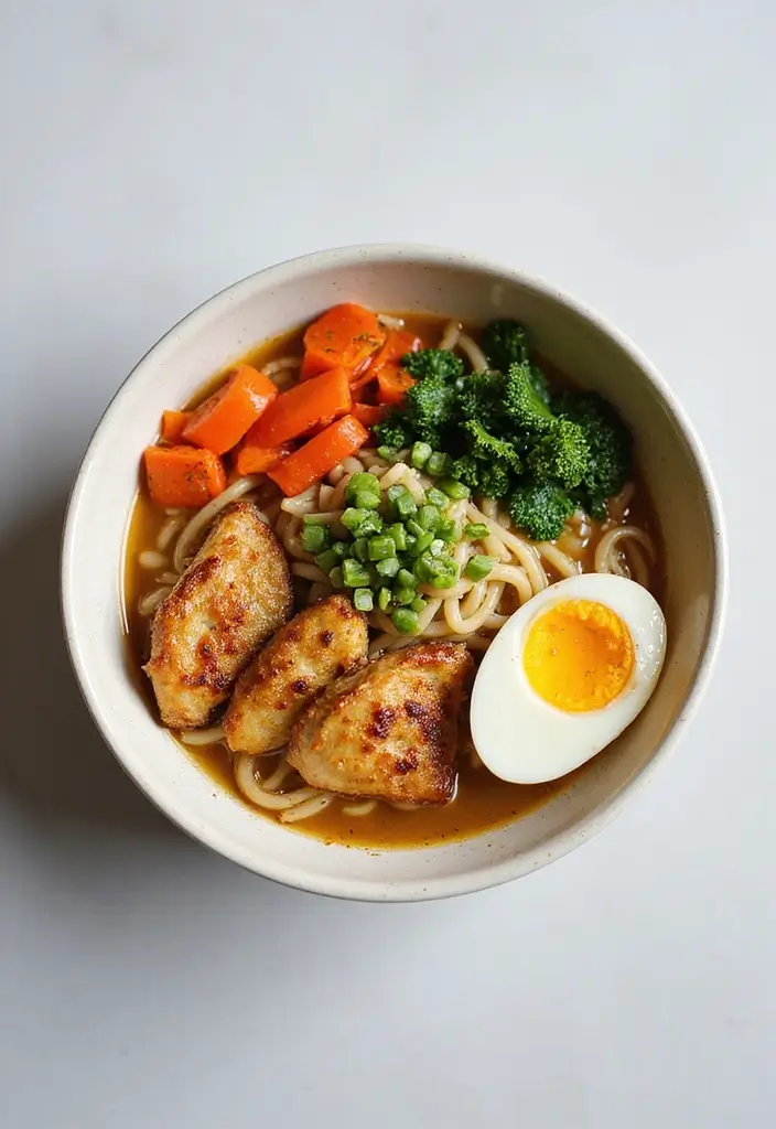 25 Chicken Ramen Recipes with Boiled Egg Perfection - 12. Roasted Veggie Chicken Ramen