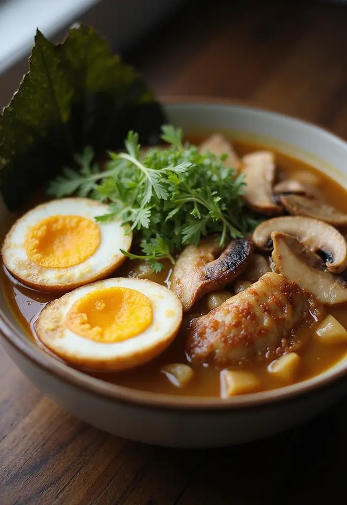 25 Chicken Ramen Recipes with Boiled Egg Perfection - 13. Smoked Chicken Ramen