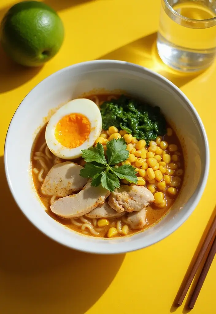 25 Chicken Ramen Recipes with Boiled Egg Perfection - 14. Cilantro Lime Chicken Ramen