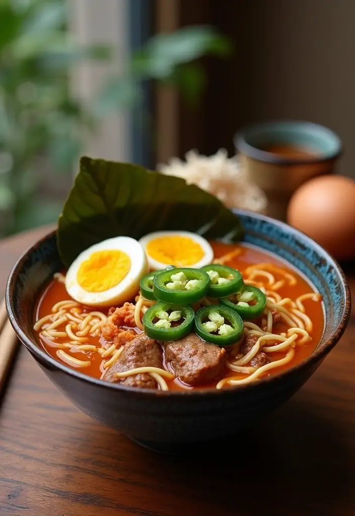 25 Chicken Ramen Recipes with Boiled Egg Perfection - 17. Beef & Chicken Mixed Ramen