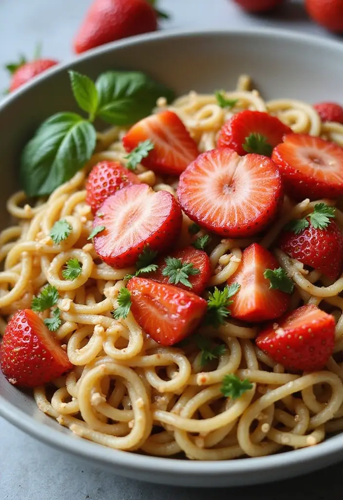 25+ Costco Ramen Noodle Recipes Busy People Swear By - 20. Ramen Strawberry Salad