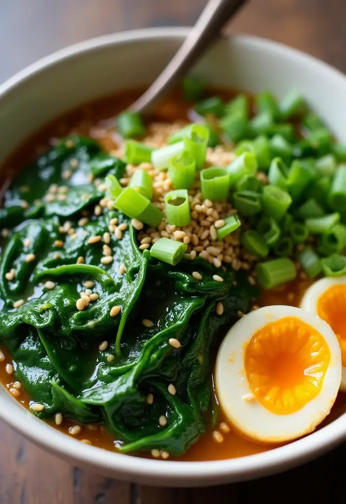 25+ Fancy Top Ramen Recipes That Feel Gourmet 22 25+ Fancy Top Ramen Recipes That Feel Gourmet - 4. Sesame Spinach Ramen