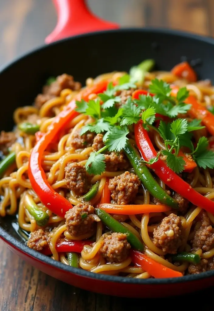 25 Ground Beef Ramen Skillet Recipes from 12 Tomatoes 16 25 Ground Beef Ramen Skillet Recipes from 12 Tomatoes - 4. Beefy Ramen Stir-Fry