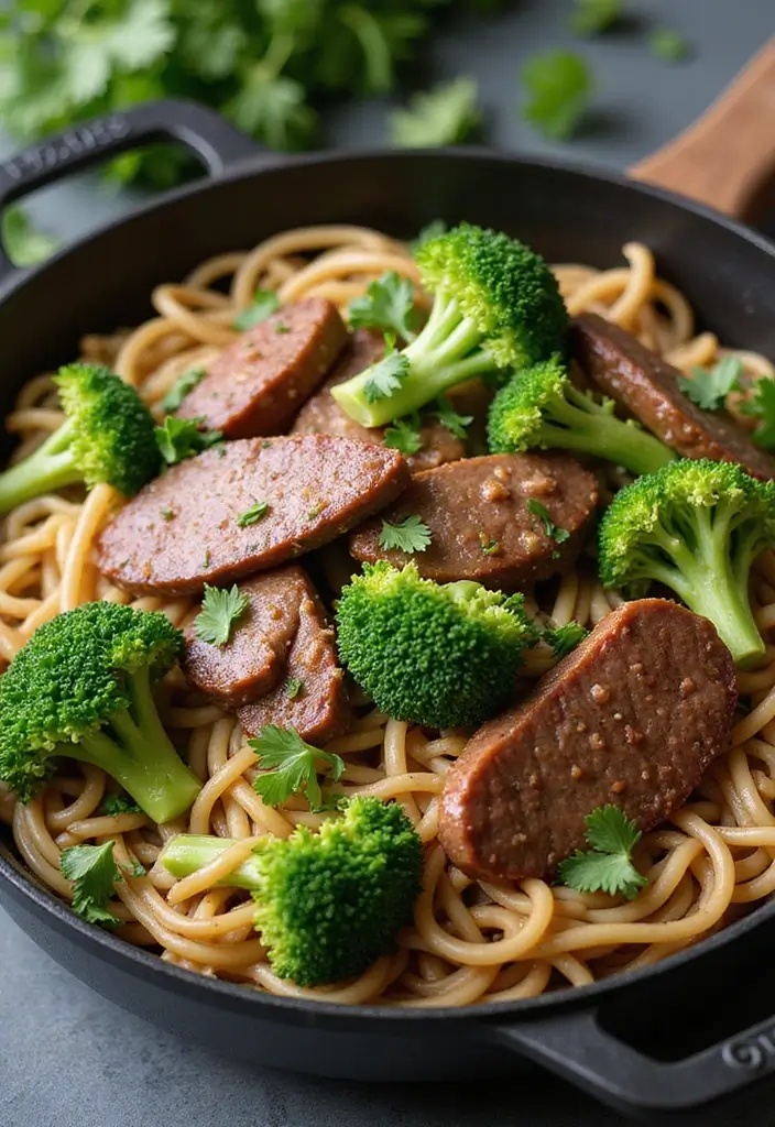 25 Ground Beef Ramen Skillet Recipes from 12 Tomatoes 40 25 Ground Beef Ramen Skillet Recipes from 12 Tomatoes - 8. One-Pan Beef Ramen and Broccoli