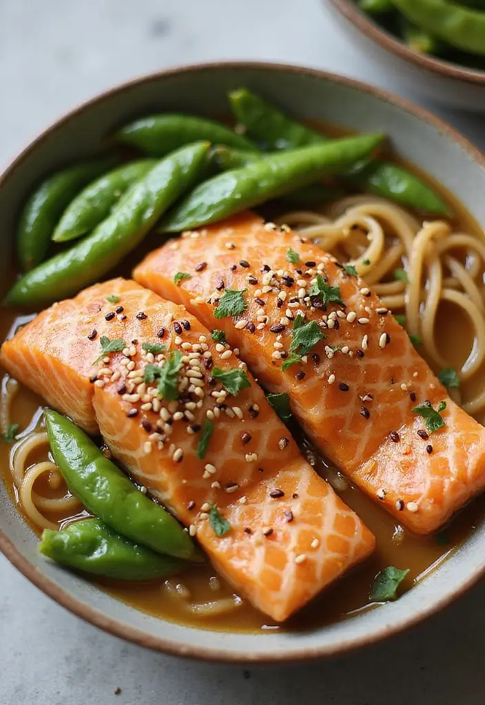 25+ Healthy Instant Ramen Recipes That Taste Homemade 95 25+ Healthy Instant Ramen Recipes That Taste Homemade - 19. Honey Garlic Salmon Ramen