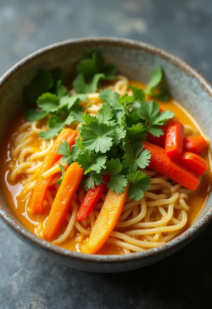 25+ Healthy Instant Ramen Recipes That Taste Homemade 8 25+ Healthy Instant Ramen Recipes That Taste Homemade - 2. Coconut Curry Ramen with Veggies