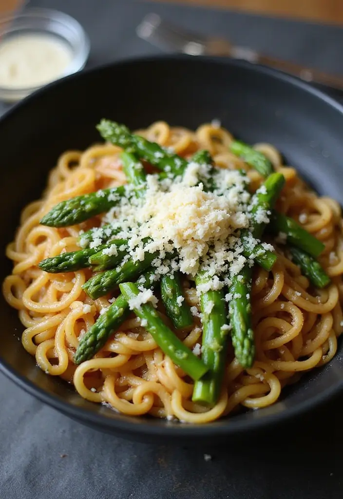 25+ Healthy Instant Ramen Recipes That Taste Homemade 15 25+ Healthy Instant Ramen Recipes That Taste Homemade - 3. Garlic Butter Ramen with Asparagus