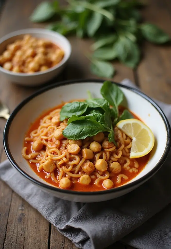 25+ Healthy Ramen Noodle Recipes for Easy Work Lunches 52 25+ Healthy Ramen Noodle Recipes for Easy Work Lunches - 10. Smoky Paprika Ramen with Chickpeas