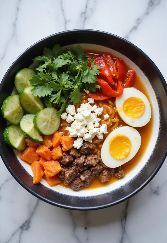 25+ Healthy Ramen Noodle Recipes for Easy Work Lunches 79 25+ Healthy Ramen Noodle Recipes for Easy Work Lunches - 15. Mediterranean Ramen Bowl