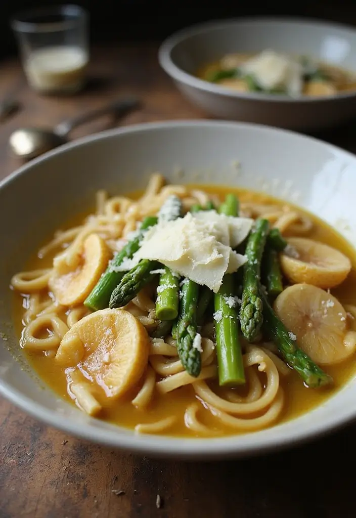 25+ Healthy Ramen Noodle Recipes for Easy Work Lunches 86 25+ Healthy Ramen Noodle Recipes for Easy Work Lunches - 16. Garlic Butter Ramen with Asparagus