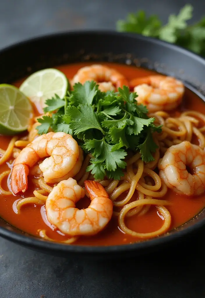 25+ Healthy Ramen Noodle Recipes for Easy Work Lunches 15 25+ Healthy Ramen Noodle Recipes for Easy Work Lunches - 3. Spicy Shrimp Ramen