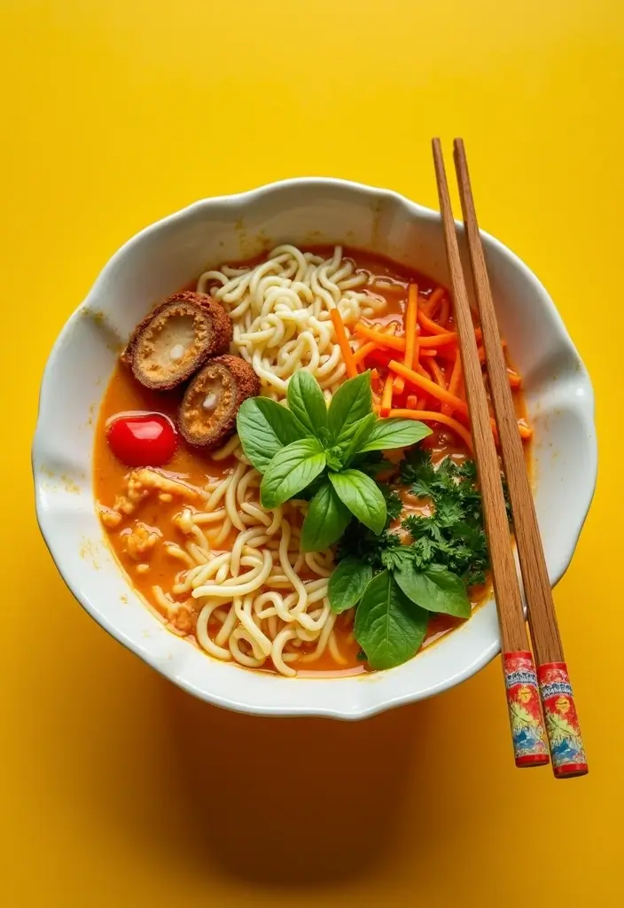 25+ Healthy Ramen Noodle Recipes for Easy Work Lunches 23 25+ Healthy Ramen Noodle Recipes for Easy Work Lunches - 5. Thai Coconut Ramen
