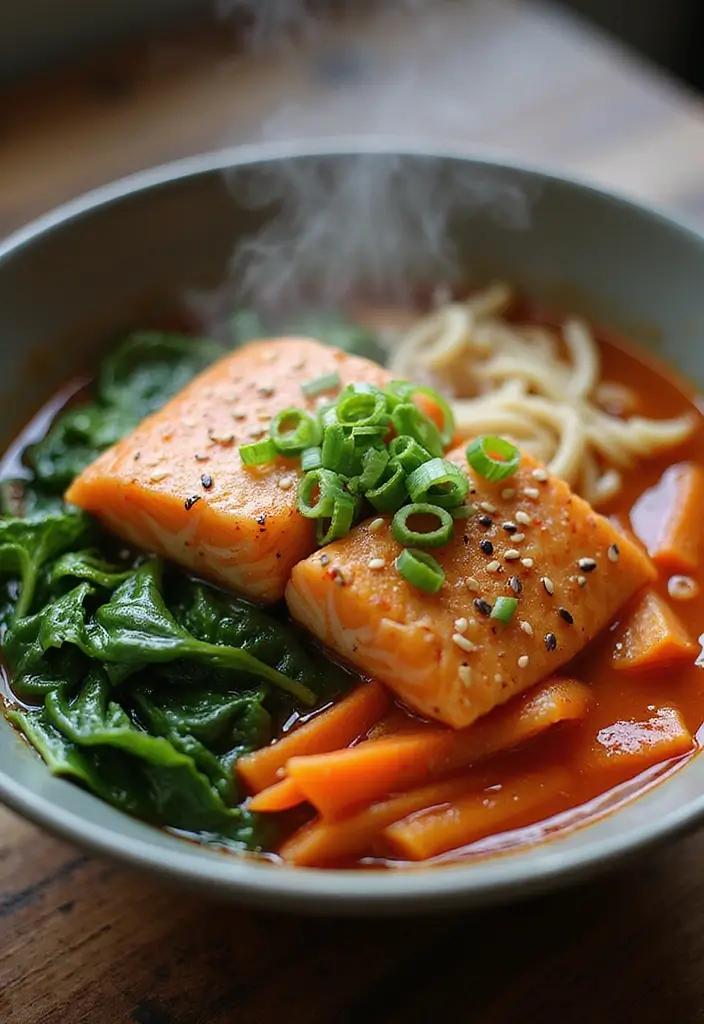 25 Pescatarian Ramen Recipes Full of Fresh Seafood Flavor 1 25 Pescatarian Ramen Recipes Full of Fresh Seafood Flavor - 1. Spicy Salmon Ramen