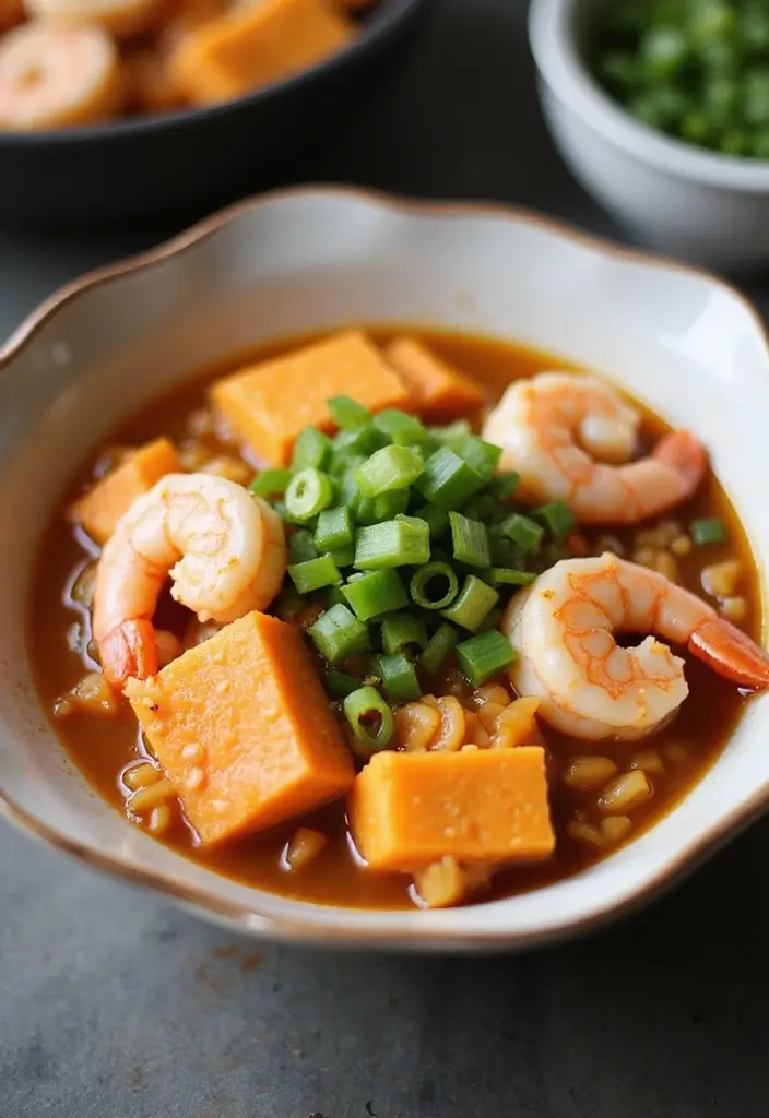 25 Pescatarian Ramen Recipes Full of Fresh Seafood Flavor 76 25 Pescatarian Ramen Recipes Full of Fresh Seafood Flavor - 14. Sweet Potato & Shrimp Ramen