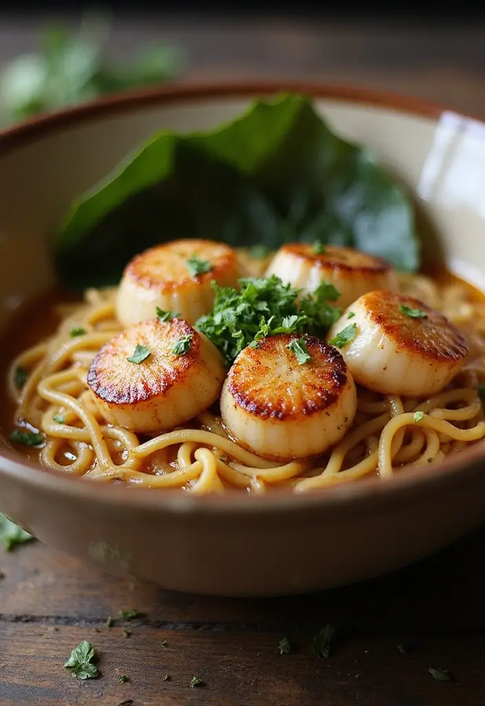 25 Pescatarian Ramen Recipes Full of Fresh Seafood Flavor 96 25 Pescatarian Ramen Recipes Full of Fresh Seafood Flavor - 18. Baked Scallop Ramen
