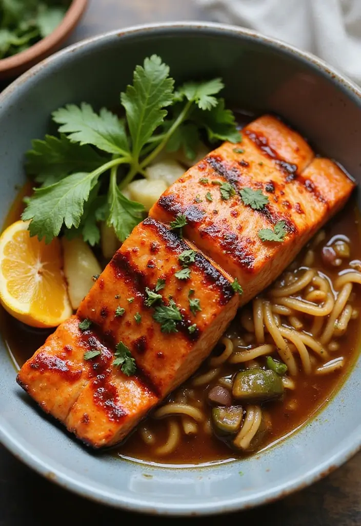 25 Pescatarian Ramen Recipes Full of Fresh Seafood Flavor 115 25 Pescatarian Ramen Recipes Full of Fresh Seafood Flavor - 21. Chipotle Salmon Ramen