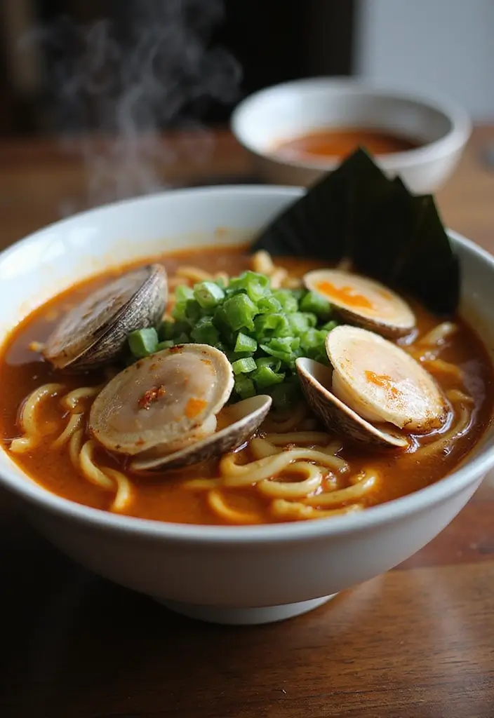 25 Pescatarian Ramen Recipes Full of Fresh Seafood Flavor 15 25 Pescatarian Ramen Recipes Full of Fresh Seafood Flavor - 3. Miso Clam Ramen