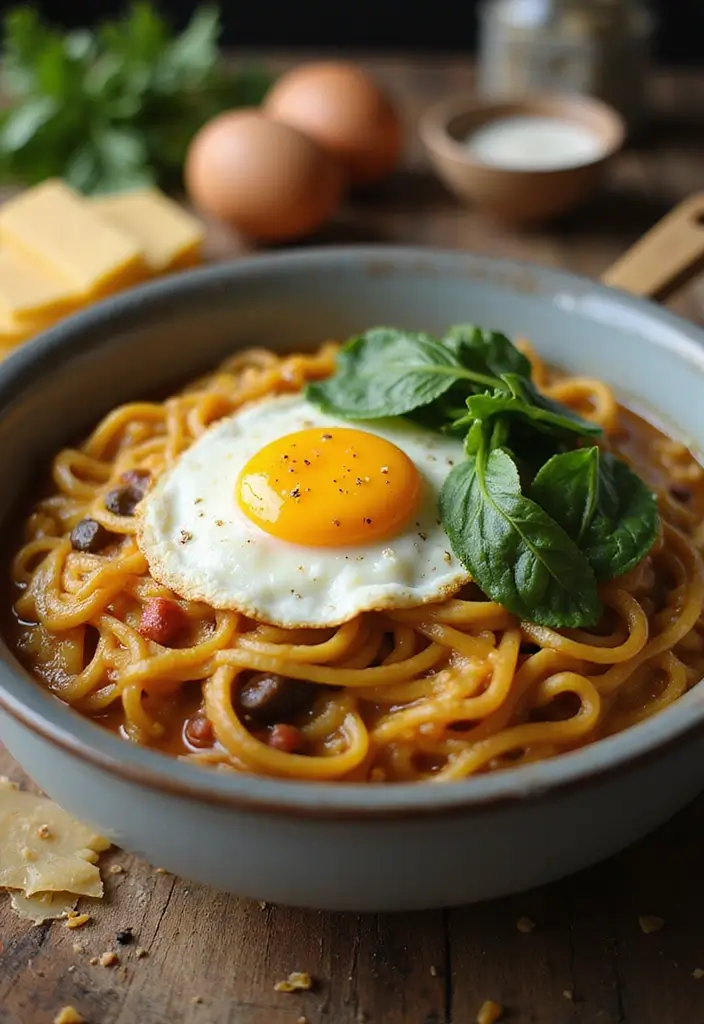 25 Ramen Noodle Recipes Inspired by Half Baked Harvest 104 25 Ramen Noodle Recipes Inspired by Half Baked Harvest - 22. Cheesy Ramen with Spinach and Egg