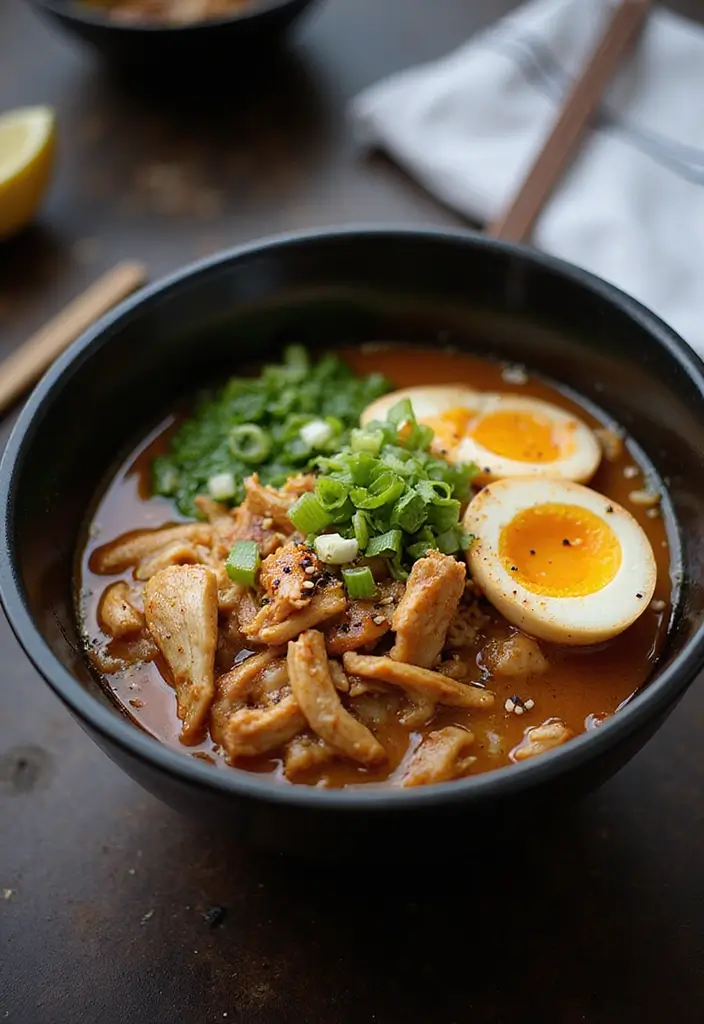 25 Ramen Noodle Recipes with Egg for Extra Protein and Creaminess 34 25 Ramen Noodle Recipes with Egg for Extra Protein and Creaminess - 6. Teriyaki Chicken Ramen with Egg