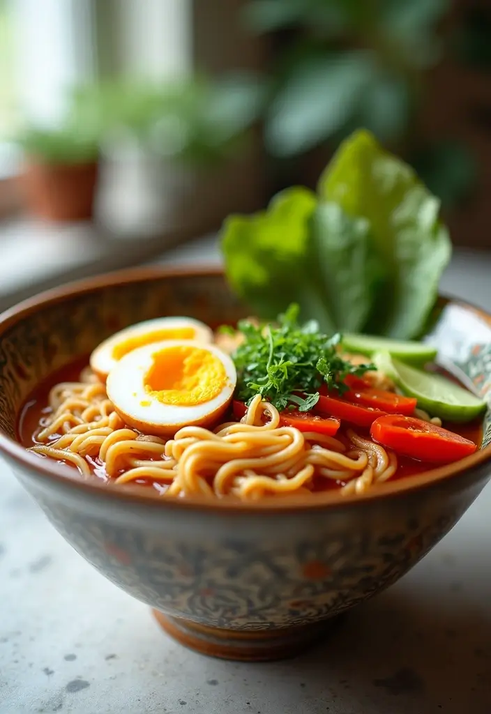 25 Ramen Noodle Recipes with Egg for Extra Protein and Creaminess 41 25 Ramen Noodle Recipes with Egg for Extra Protein and Creaminess - 7. Veggie-Loaded Ramen with Egg