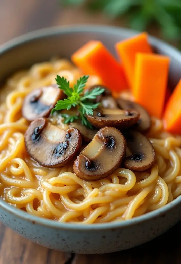 25 Ramen Recipes with Cream of Mushroom Comfort 114 25 Ramen Recipes with Cream of Mushroom Comfort - 20. Creamy Mushroom and Carrot Ramen