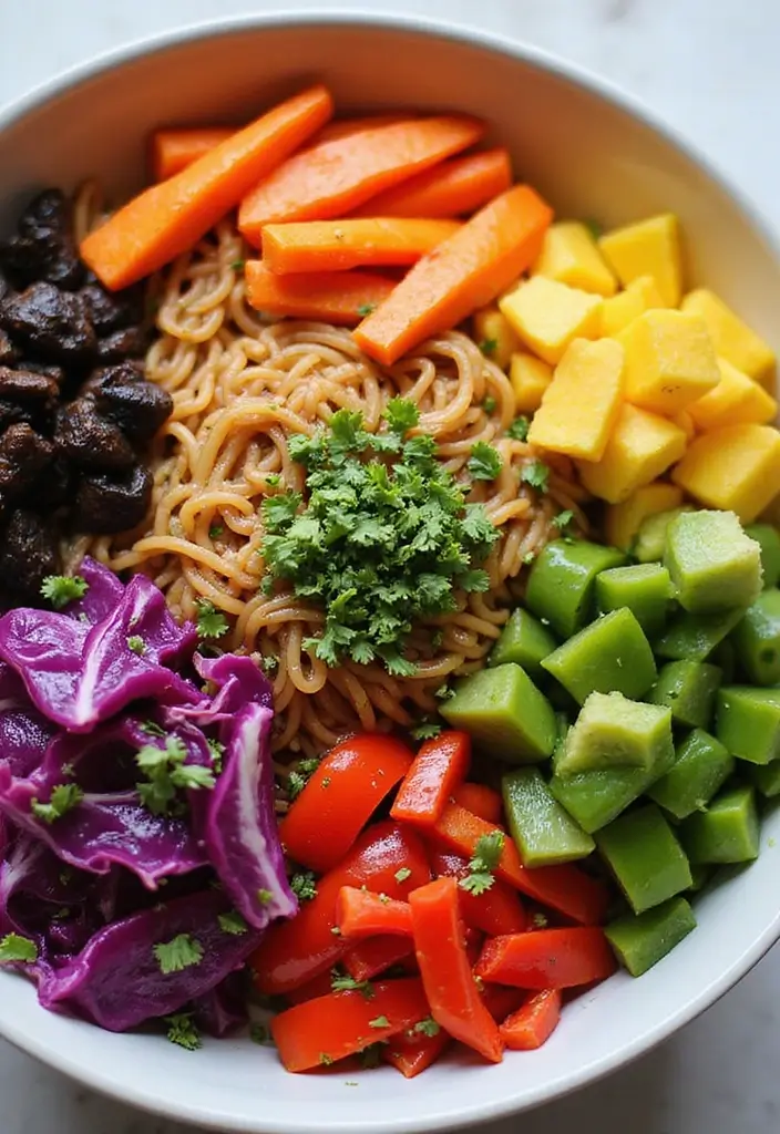 25 Ramen Salad Recipes That Are Light and Flavorful 56 25 Ramen Salad Recipes That Are Light and Flavorful - 10. Rainbow Ramen Salad