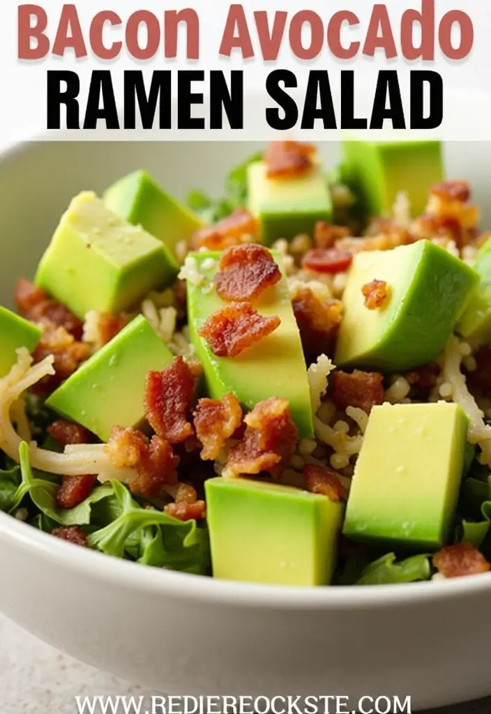 25 Ramen Salad Recipes That Are Light and Flavorful 87 25 Ramen Salad Recipes That Are Light and Flavorful - 17. Bacon Avocado Ramen Salad