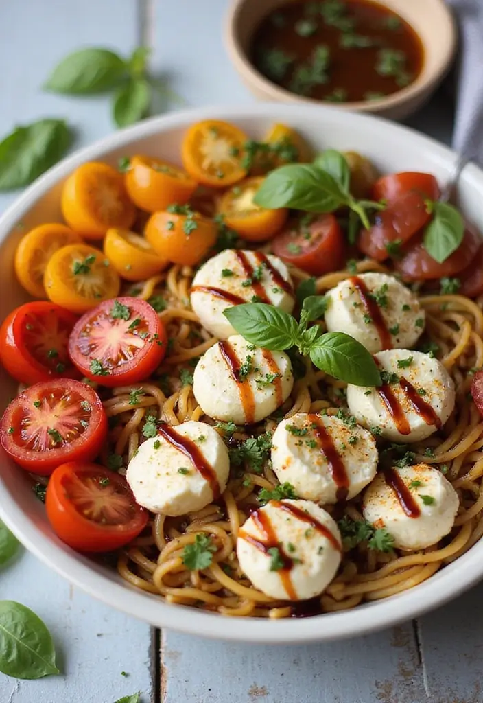 25 Ramen Salad Recipes That Are Light and Flavorful 27 25 Ramen Salad Recipes That Are Light and Flavorful - 5. Caprese Ramen Salad