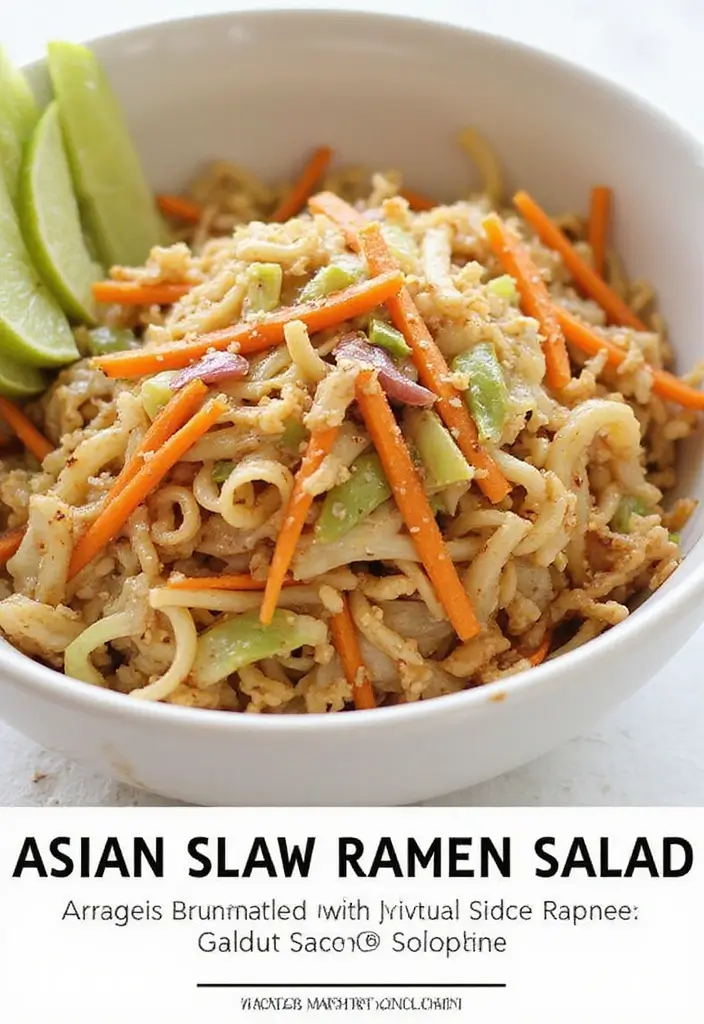 25 Ramen Salad Recipes That Are Light and Flavorful 49 25 Ramen Salad Recipes That Are Light and Flavorful - 9. Asian Slaw Ramen Salad