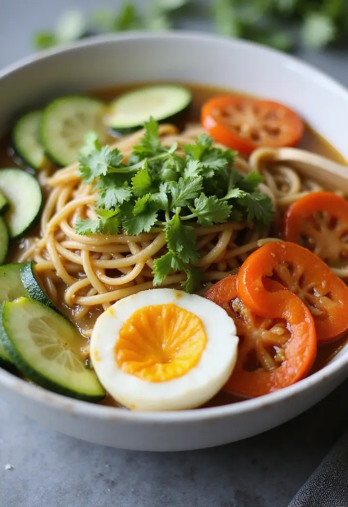 25 Ramen Video Recipes You’ll Want to Save and Cook Tonight 124 25 Ramen Video Recipes You’ll Want to Save and Cook Tonight - 20. Zucchini Noodle Ramen