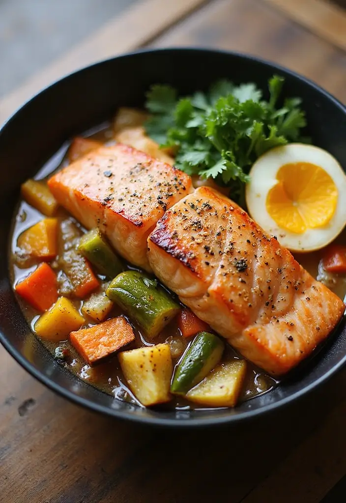 25 Salmon Ramen Recipes That Taste Restaurant-Worthy 69 25 Salmon Ramen Recipes That Taste Restaurant-Worthy - 15. Roasted Vegetable Salmon Ramen