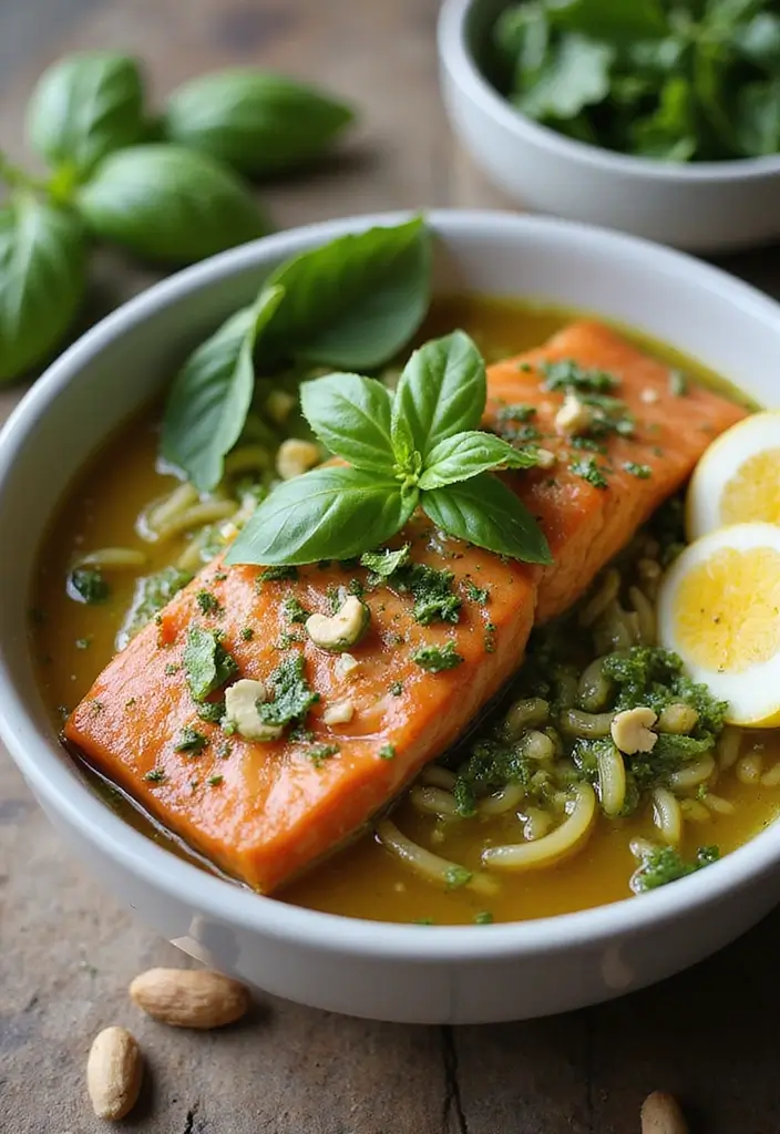 25 Salmon Ramen Recipes That Taste Restaurant-Worthy 76 25 Salmon Ramen Recipes That Taste Restaurant-Worthy - 16. Pesto Salmon Ramen