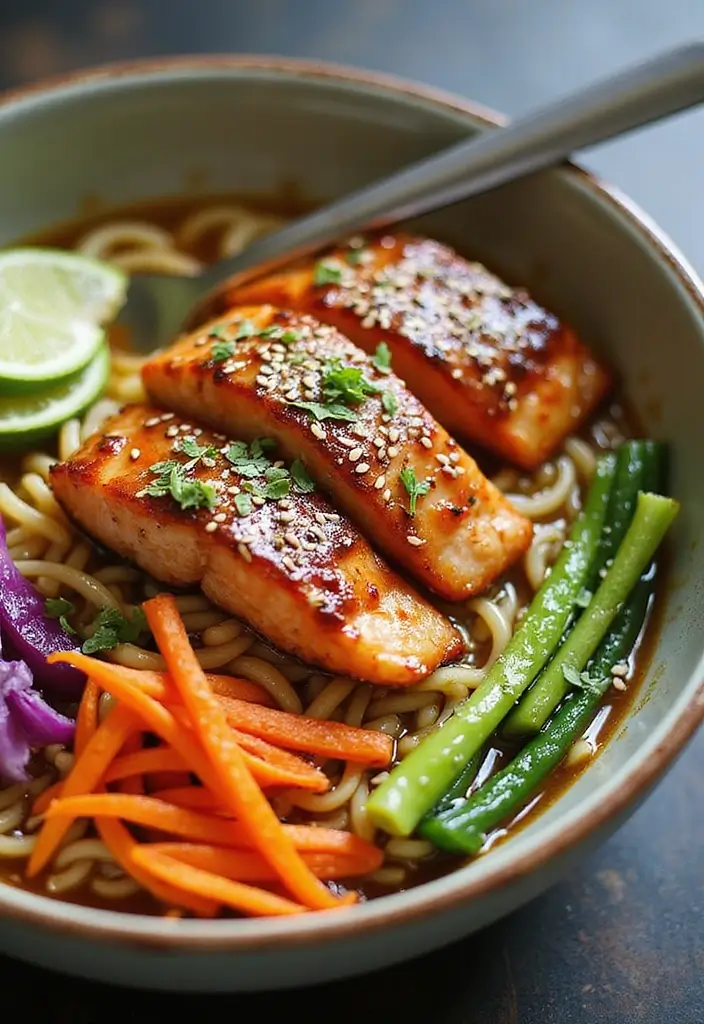 25 Salmon Ramen Recipes That Taste Restaurant-Worthy 40 25 Salmon Ramen Recipes That Taste Restaurant-Worthy - 8. Sesame Soy Salmon Ramen