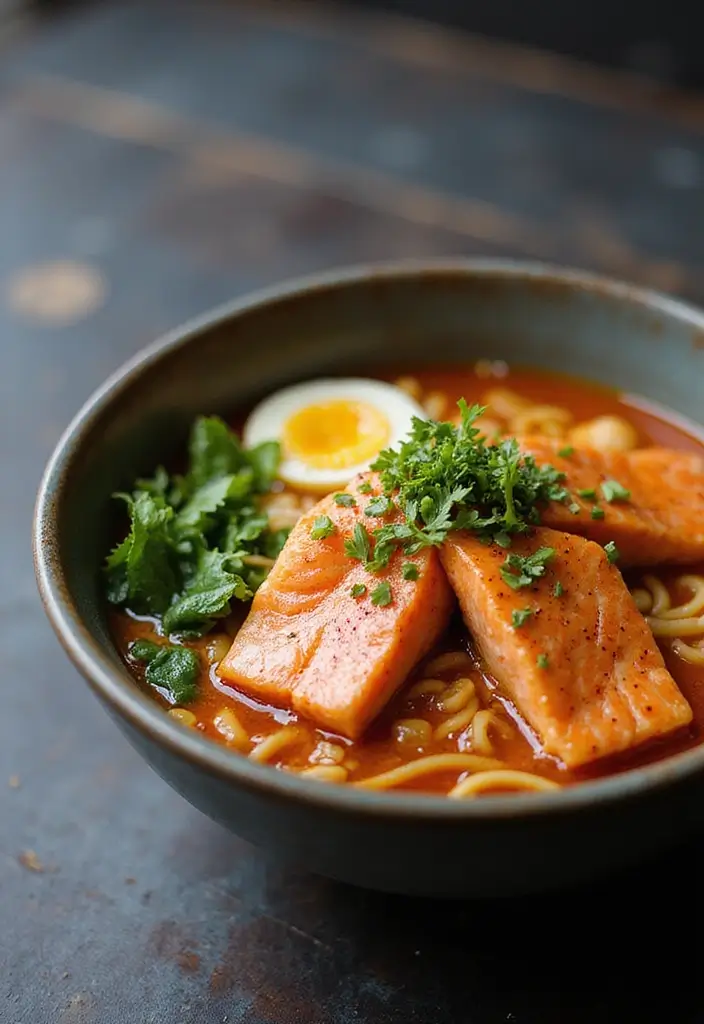 25 Salmon Ramen Recipes That Taste Restaurant-Worthy 47 25 Salmon Ramen Recipes That Taste Restaurant-Worthy - 9. Sriracha Salmon Ramen