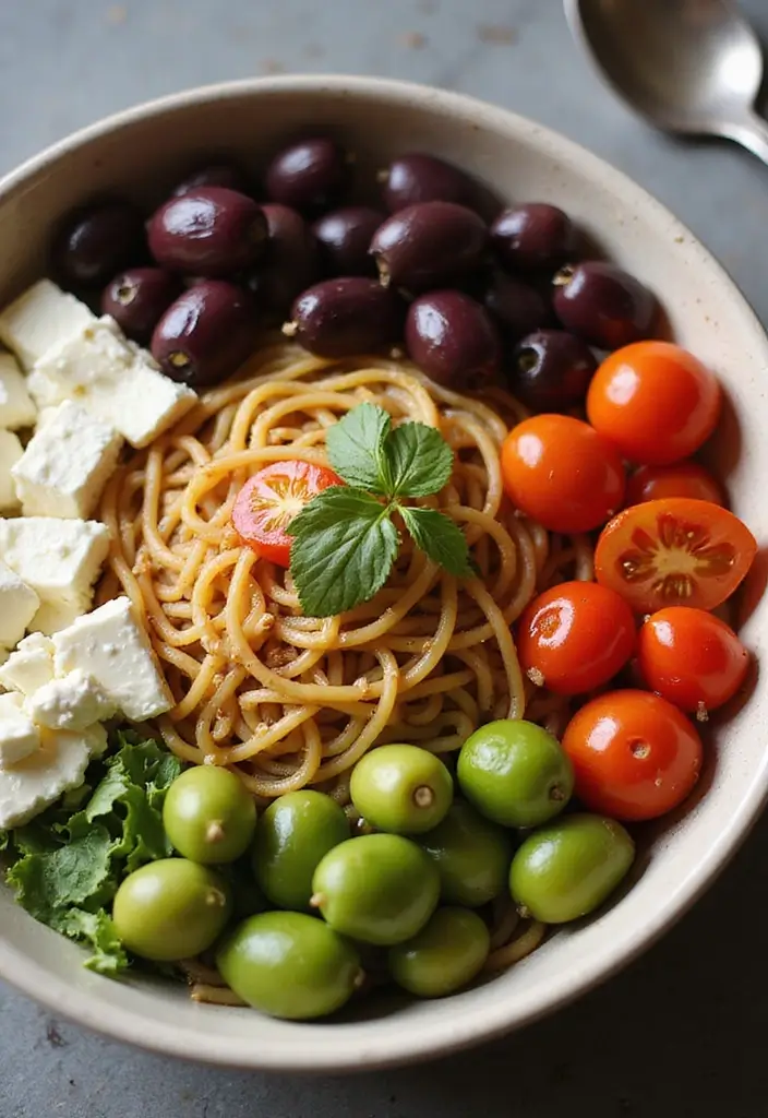 25 Top Ramen Recipes That Are Surprisingly Delicious - 15. Mediterranean Ramen Bowl