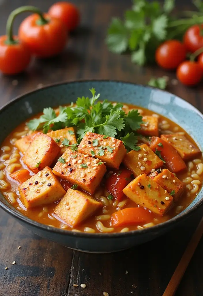 25+ Vegan Tofu Ramen Recipes for a Plant-Based Twist 65 25+ Vegan Tofu Ramen Recipes for a Plant-Based Twist - 13. Sweet and Spicy Tofu Ramen