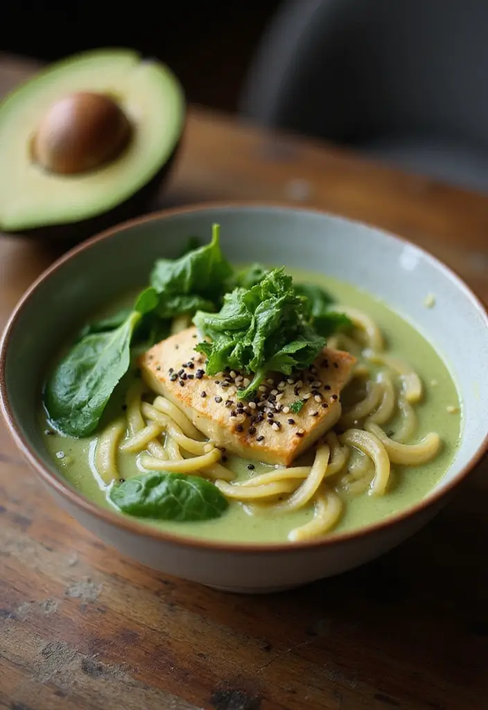 25+ Vegan Tofu Ramen Recipes for a Plant-Based Twist 34 25+ Vegan Tofu Ramen Recipes for a Plant-Based Twist - 6. Creamy Avocado Tofu Ramen