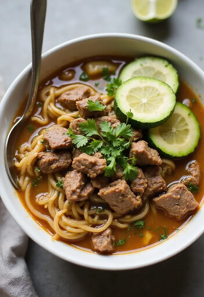 26 Beef Ramen Noodle Recipes for Instant Pot Lovers 56 26 Beef Ramen Noodle Recipes for Instant Pot Lovers - 14. Beef Ramen with Zucchini