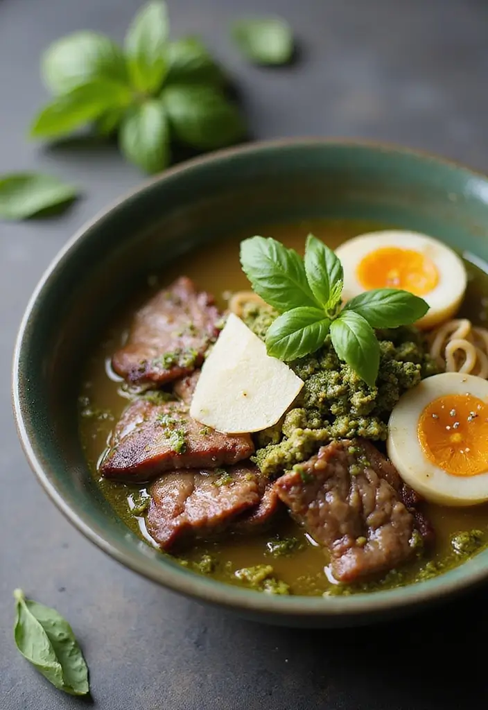 26 Beef Ramen Noodle Recipes for Instant Pot Lovers 112 26 Beef Ramen Noodle Recipes for Instant Pot Lovers - 26. Beef Ramen with Pesto