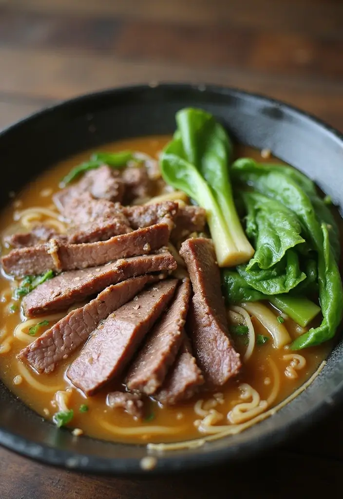 26 Beef Ramen Noodle Recipes for Instant Pot Lovers 21 26 Beef Ramen Noodle Recipes for Instant Pot Lovers - 5. Beef Ramen with Bok Choy