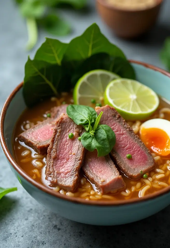 26 Beef Ramen Noodle Recipes for Instant Pot Lovers 35 26 Beef Ramen Noodle Recipes for Instant Pot Lovers - 9. Beef Ramen Soup with Spinach