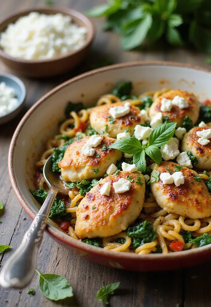 26 Chicken Ramen Noodle Casserole Recipes for Family Dinners 68 26 Chicken Ramen Noodle Casserole Recipes for Family Dinners - 14. Chicken Ramen Casserole with Spinach and Feta