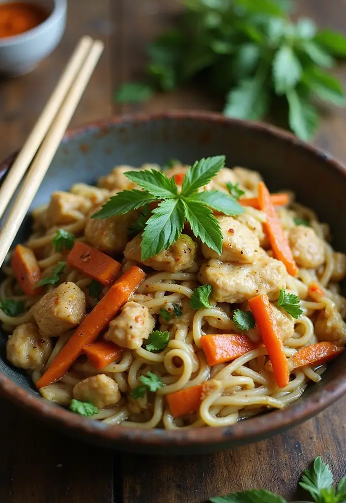 26 Chicken Ramen Noodle Casserole Recipes for Family Dinners 89 26 Chicken Ramen Noodle Casserole Recipes for Family Dinners - 17. Thai Chicken Ramen Casserole