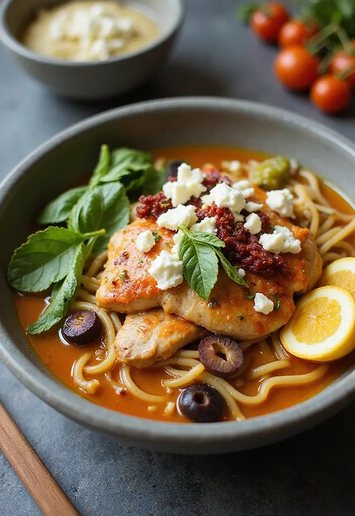 26 Keto Ramen Recipes That Keep It Low-Carb and Delicious 88 26 Keto Ramen Recipes That Keep It Low-Carb and Delicious - 16. Mediterranean Chicken Ramen