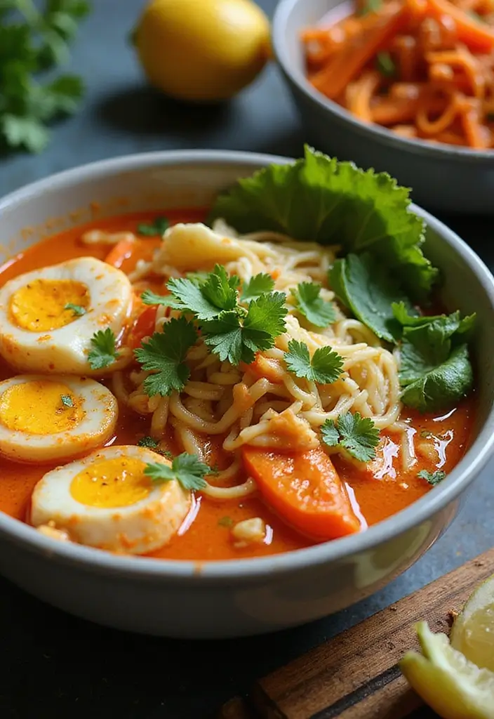 26 Spicy Ramen Recipes That Are Easy and Irresistible 125 26 Spicy Ramen Recipes That Are Easy and Irresistible - 25. Spicy Curry Laksa Ramen