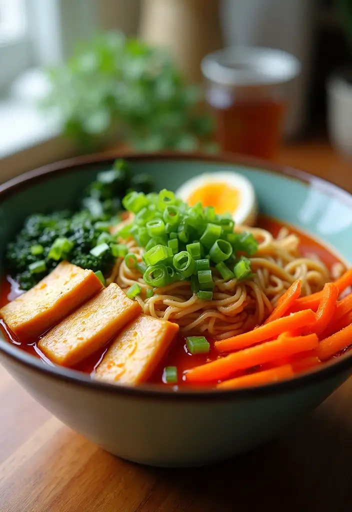 26 Spicy Ramen Recipes That Are Easy and Irresistible 31 26 Spicy Ramen Recipes That Are Easy and Irresistible - 7. Spicy Tofu and Vegetable Ramen