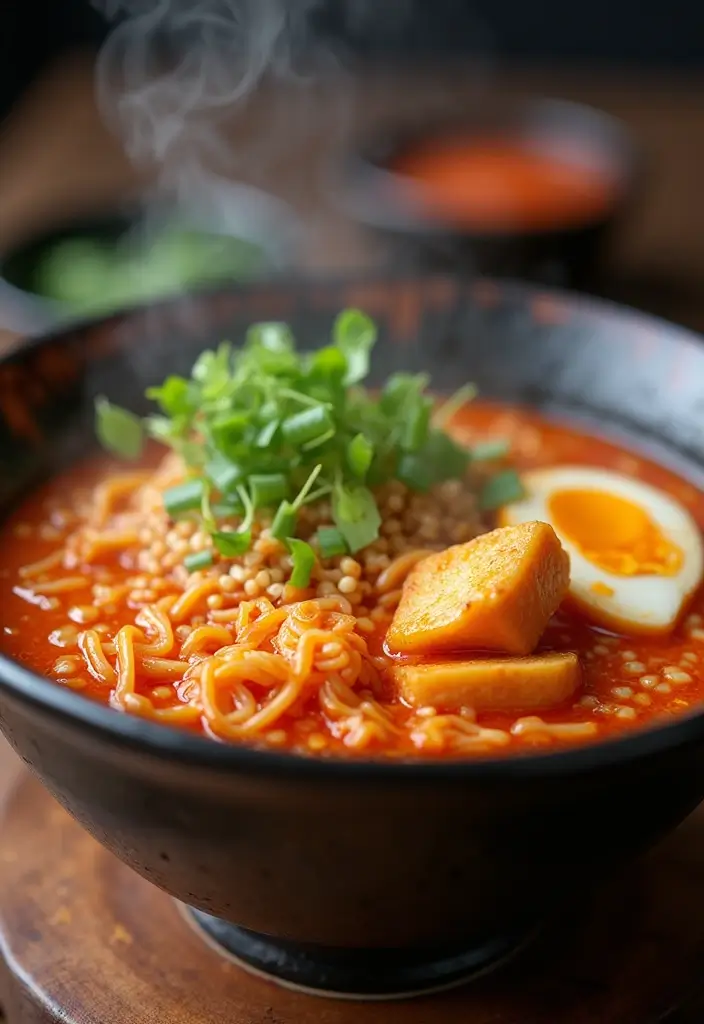 27 Cozy Vegan Winter Ramen Recipes to Keep You Warm and Full 1 27 Cozy Vegan Winter Ramen Recipes to Keep You Warm and Full - 1. Spicy Miso Ramen